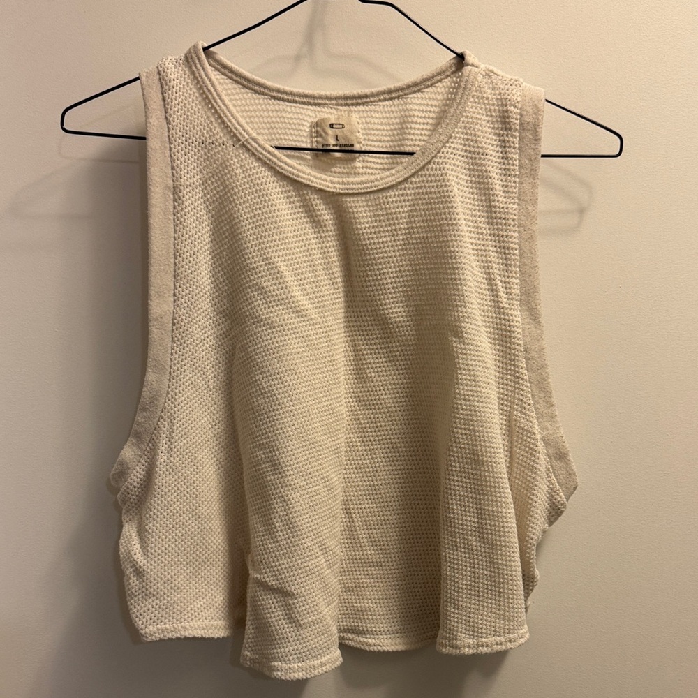 Needles Cream Textured Tank Top